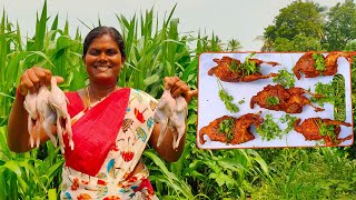 Quail Roast Recipe in Tamil  காடை வறுவல்  Kaadai Fry Recipe in Tamil  Kaadai 65  Gandhi Kitchen [upl. by Amaty347]