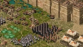 Stronghold Crusader Multiplayer  DragonFire vs SergiuHellDragoonHQ  Deathmatch 1080pHD [upl. by Kirk]