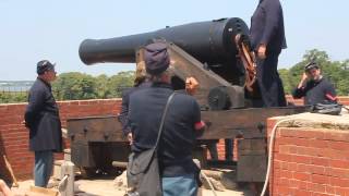 The 8 inch Columbiad Gun at Fort Delaware [upl. by Sandy]