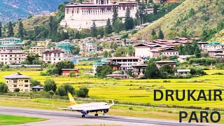 4K DRUK AIR Airbus 319 landing in PARO BHUTAN 🇧🇹 [upl. by Nnaesor]