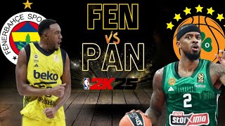 Fenerbahce  Panathinaikos  NBA 2K25 Highlights [upl. by Ashla486]