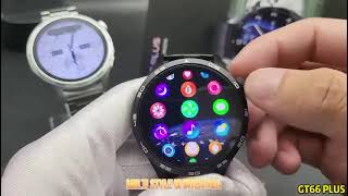 GT66 Plus Curved Amoled Ekran Metal  Deri  Silikon Kordonlu Watch 4 Pro Max Akıllı Saat [upl. by Suilienroc]