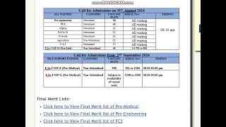 Jinnah College For Women Admission Latest Updates Interview 31st August and 2 September 2024 [upl. by Lionello]