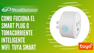 Como funciona el toma corriente inteligente de sobre poner o smart plug wifi de tuya smart [upl. by Hareema]