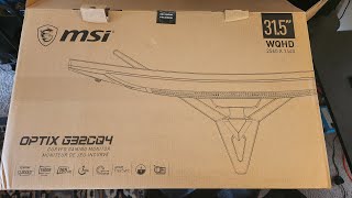 MSI Optix G32CQ4 Unboxing  Curved 1440P Gaming Monitor Under 300 [upl. by Nnyloj]