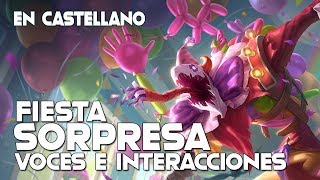 FIDDLESTICKS FIESTA SORPRESA  VOCES E INTERACCIONES EN ESPAÑOL  LOL [upl. by Anialahs53]