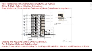 Revit ile Detay Görünümleri Detail View Callout Çağrı Balonu hazırlama temel bilgileri Bölüm 1 [upl. by Lordan]