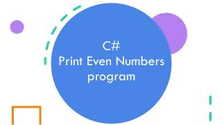 How to write a program to print EVEN NUMBERS in C evennumbers csharp [upl. by Ecyaj]