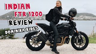 Indian FTR 1200 Review in Greece  Dominika Rides [upl. by Seys]