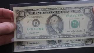 One Hundred Dollar bills rare to see in circulation [upl. by Koy]