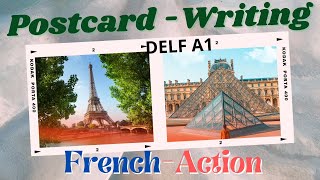 How to write a postcard in French DELF A1 with Jenny at your fingertips [upl. by Anma]