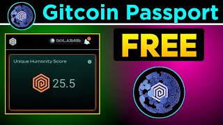 How to get free Gitcoin Passport score  20 free Gitcoin Passport score [upl. by Loleta992]