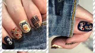 October Mani x Me Sub Box mani Love the teddy bears and plaid prints [upl. by Eitsirhc]