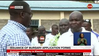 Issuance of Bursary Application Forms underway in Kisumu Central [upl. by Nair]