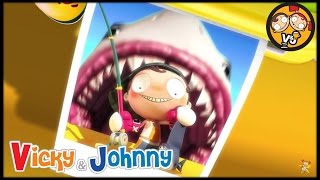 Vicky amp Johnny  Episode 4  JAWS  Full Episode for Kids  2 MIN [upl. by Schoenburg118]