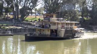 Paddle Steamers Emmylou amp Pevensey on the Murray River Australia Echuca 1 [upl. by Yrrap78]