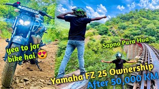 Yamaha FZ 25 Ownership Review after 50000 KM  Pros Cons Mileage  Yatri [upl. by Eeldivad]