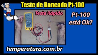 Como testar Pt100 sensor de temperatura termoresistência com um multímetro sobre a bancada [upl. by Ymereg77]