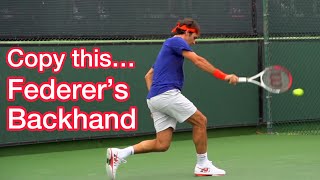 Simple Roger Federer Backhand Tip Tennis Technique Explained [upl. by Asilaj236]