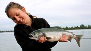 Fishing with Rod Pink Salmon on Light Tackle [upl. by Risteau]