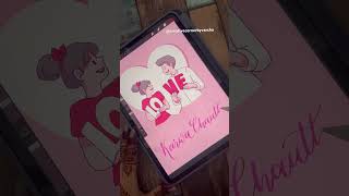 Happy karwachauth shortsfeed ipadlettering song [upl. by Esinek]