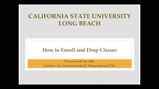 How to Enroll in Classes [upl. by Yuh]