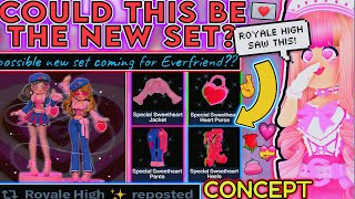 COULD THIS BE THE NEW VALENTINES SET ROYALE HIGH SAW IT ROBLOX Everfriend Concept Theory [upl. by Nylyoj]