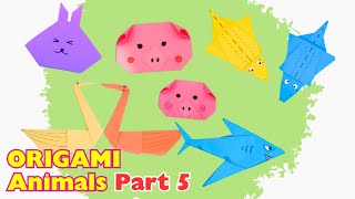 Origami Animals Compilation PART 5  Origami Hewan Lucu  Easy Origami Tutorial For Beginner [upl. by Higginbotham]