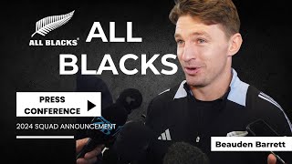 ALL BLACKS Beauden Barrett interview at squad announcement [upl. by Pessa]