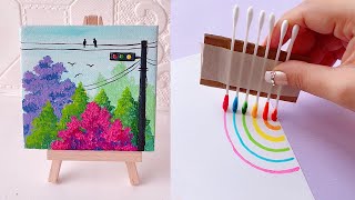 12 COOL PAINTING HACKS AND ART IDEAS FOR BEGINNERS [upl. by Lucky]