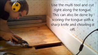 How to Replace Hardwood Floor Boards in a Tongue and Groove Floor [upl. by Oalsecnew]