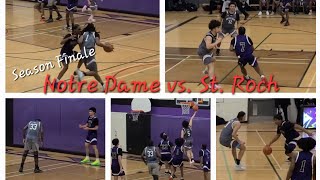 Notre Dame vs St Roch  ROPSSAA Senior Boys Basketball  February 7th 2024 [upl. by Darton]