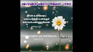 NOVEMBER MONTH PROMISE VERSE 11124 [upl. by Issej714]