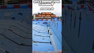 Citys Deepest Pool Cleaning Deep Swimming Pool 🏊🏻‍♂️ swimmingtips learnswimming [upl. by Yrot]