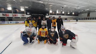 Bradford Bulldogs netminder coaching  with Matt Milhench of My Goalie Development [upl. by Gentilis]