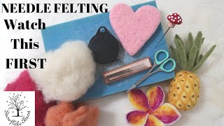 First Time NEEDLE FELTING Beginners Tutorial [upl. by Garrott933]