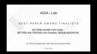 Best Paper Awards Finalists Kevin Webster Nicholas Westray [upl. by Derte]