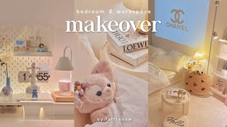 aesthetic room makeover 💛 simple amp cozy 🧸 ISFP’s desk makeover  diy magazine rack ikea hacks 🌼 [upl. by Anaihk]