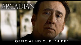 ARCADIAN  Official HD Clip  quotHidequot  Starring Nicolas Cage [upl. by Janerich655]