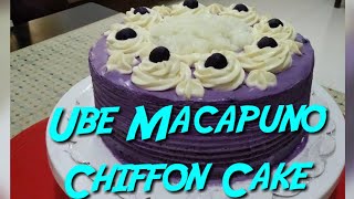 UBE MACAPUNO CHIFFON CAKE  RECIPE [upl. by Aggri]