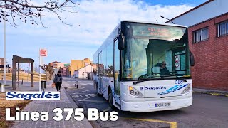 Línea 375 Bus Sagalés  España  Viaje completo [upl. by Chapland]