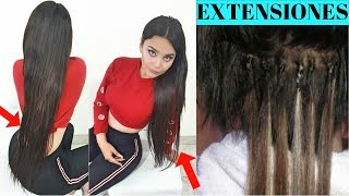 TODO SOBRE EXTENSIONES PERMANENTE DE CABELLO MI EXPERIENCIA [upl. by Nywroc]