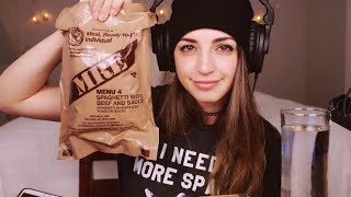 ASMR MealReadytoEat Review  MRE Menu 4 Spaghetti with Beef and Sauce [upl. by Meares]