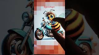 Bee like motorcycle bee youtubeshorts shortvideo cuteanimal motorcycle infinitezoom funny [upl. by Okin]