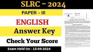 Answer Key English  Grade III  HSSLC level exam Answer Key ADRE 20 [upl. by Novla635]