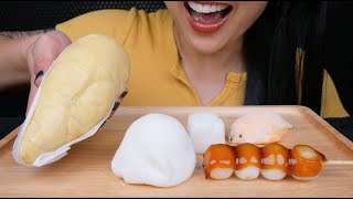 SIMPLE FOODS FRESH DURIAN  MOCHI ASMR SOFT CHEWY ASMR EATING SOUNDS LIGHT WHISPERS  SASASMR [upl. by Gibby936]