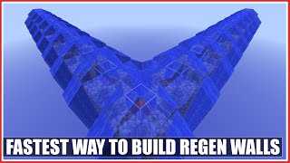 Minecraft Tutorial Fastest Way To Build Regen Walls Best Building Guide 1718 [upl. by Lambrecht587]