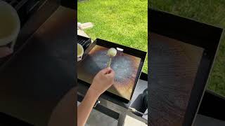 how to season a Blackstone griddle blackstone blackstonegriddle asmr outdoorcooking [upl. by Elmore]