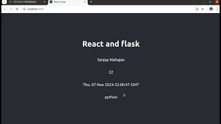 Python Flask connection to ReactJS [upl. by Anisirhc]