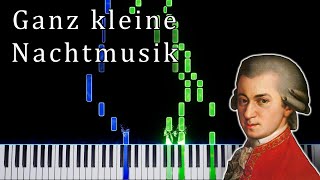 Mozart  Ganz Kleine Nachtmusik Piano Tutorial [upl. by Ilek]